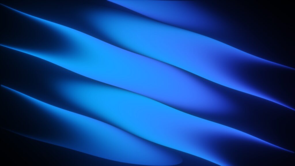 Abstract blue glowing diagonal lines on black background